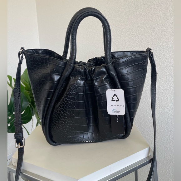 Tahari Handbags - 🌼VEGAN LEATHER Black Crossbody Bag🌸